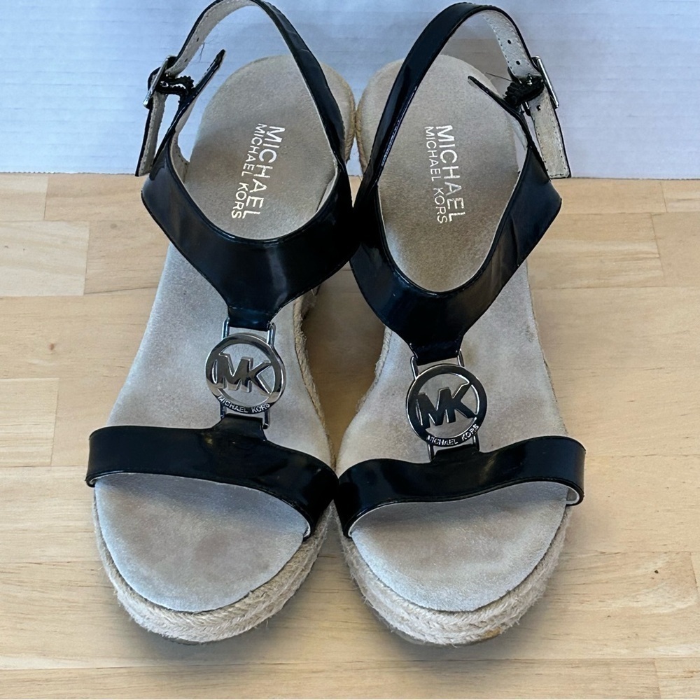 Michael Kors Wedge Patent Leather Espadrilles/Size 7.5M - Picture 7 of 11